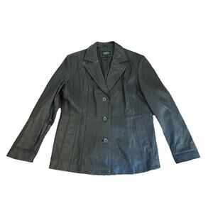 BGSD Women Ellen Lambskin Leather Jacket Size XL Black Excellent Condition